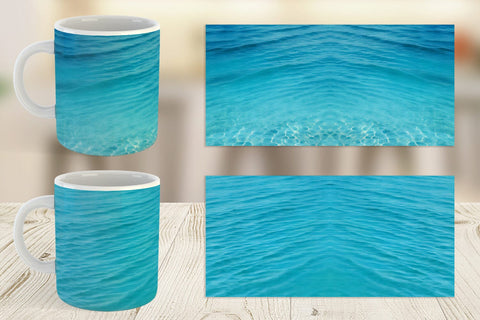 Mug Wrap Blue Sea Sublimation artnoy 