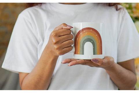 Mug Wrap Boho Autumn Rainbows Sublimation artnoy 