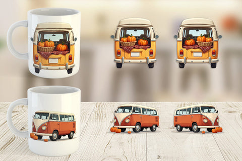 Mug Wrap Boho Fall Camper Sublimation artnoy 