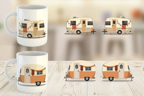 Mug Wrap Boho Fall Camper Sublimation artnoy 