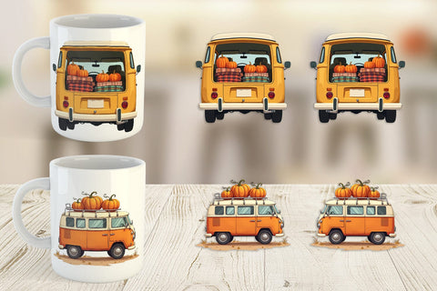 Mug Wrap Boho Fall Camper Sublimation artnoy 