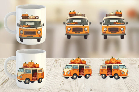 Mug Wrap Boho Fall Camper Sublimation artnoy 