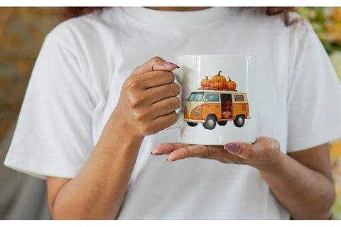 Mug Wrap Boho Fall Camper Sublimation artnoy 