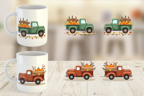 Mug Wrap Boho Farm Trucks Sublimation artnoy 