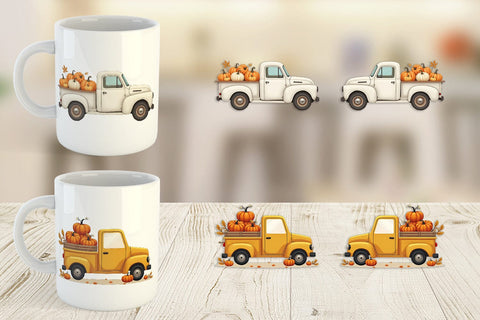 Mug Wrap Boho Farm Trucks Sublimation artnoy 