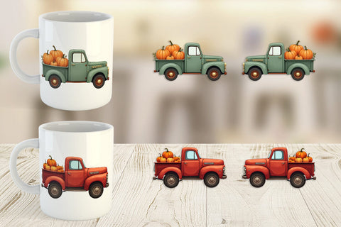 Mug Wrap Boho Farm Trucks Sublimation artnoy 