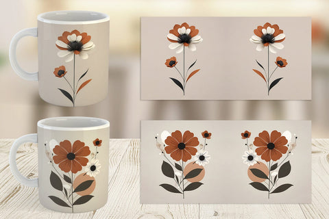 Mug Wrap Boho Flower Sublimation artnoy 