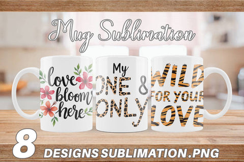 Mug Wrap Boho Jungle Love Tropical Valentine Quotes Sublimation artnoy 