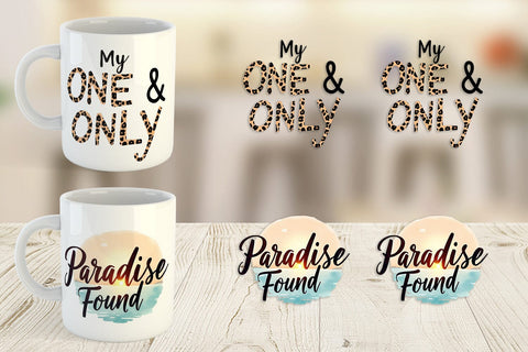 Mug Wrap Boho Jungle Love Tropical Valentine Quotes Sublimation artnoy 