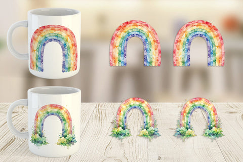 Mug Wrap Boho Rainbow Abstract Sublimation artnoy 