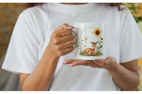 Mug Wrap Boho Sunflowers Sublimation artnoy 