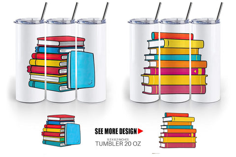 Mug Wrap Book Stack Sublimation artnoy 