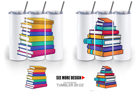 Mug Wrap Book Stack Sublimation artnoy 