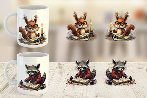 Mug Wrap Bookworm Critters Sublimation artnoy 