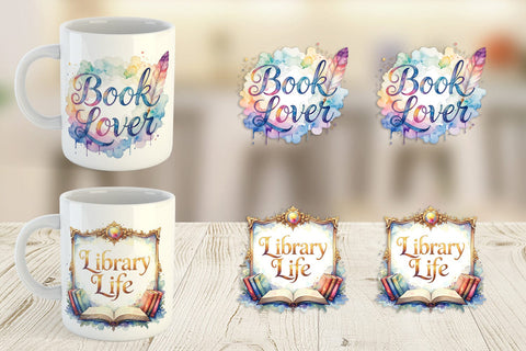 Mug Wrap Bookworm Quotes Sublimation artnoy 
