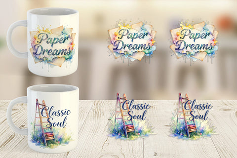 Mug Wrap Bookworm Quotes Sublimation artnoy 