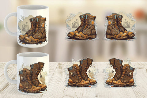 Mug Wrap Boots Vintage Sublimation artnoy 
