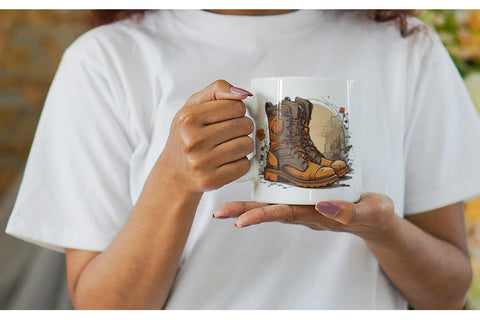 Mug Wrap Boots Vintage Sublimation artnoy 
