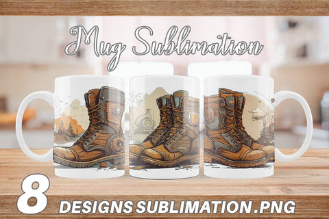 Mug Wrap Boots Vintage Sublimation artnoy 