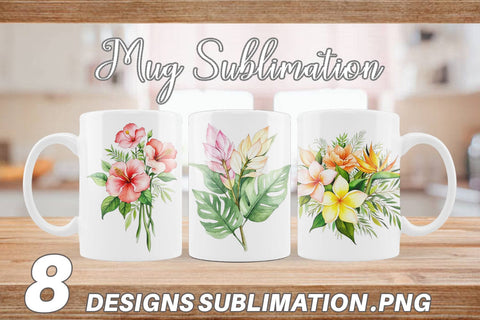 Mug Wrap Botanical Bloom Sublimation artnoy 