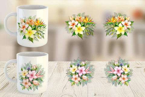 Mug Wrap Botanical Bloom Sublimation artnoy 