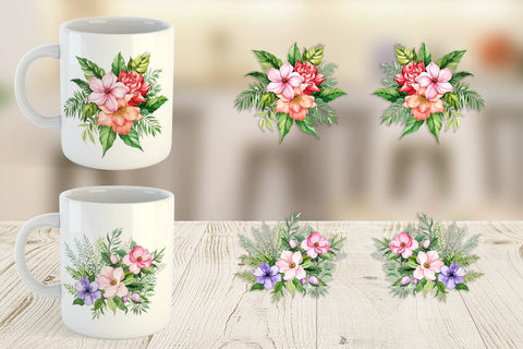 Mug Wrap Botanical Bloom Sublimation artnoy 