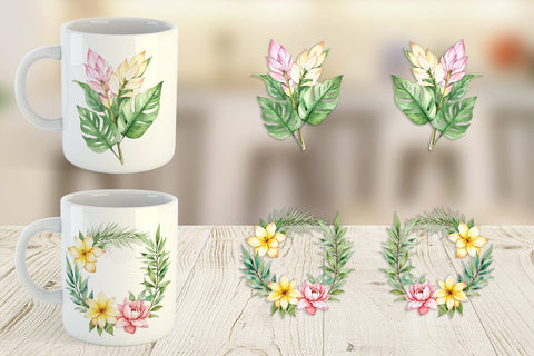 Mug Wrap Botanical Bloom Sublimation artnoy 