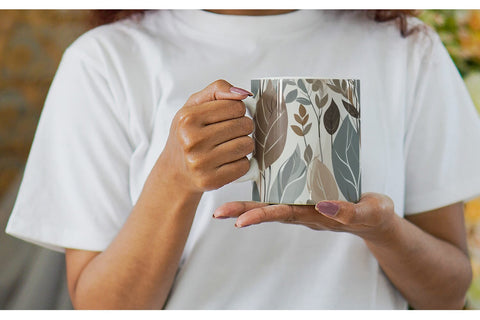 Mug Wrap Botanical Elements Pattern Sublimation artnoy 