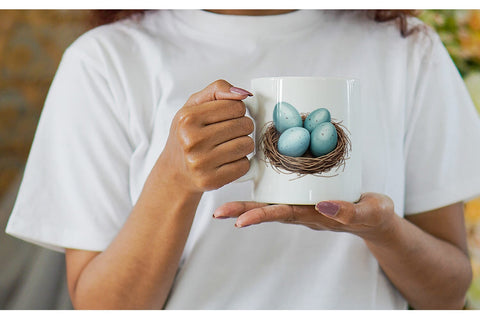 Mug Wrap Botanical Floral Easter Eggs Watercolor Sublimation artnoy 