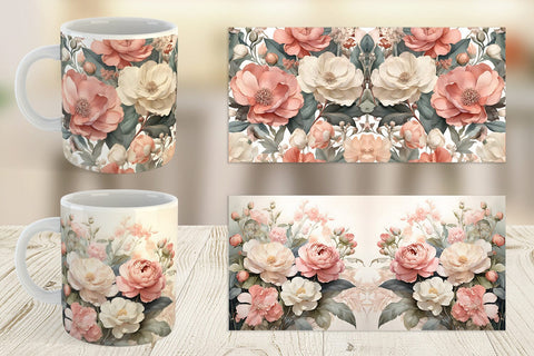 Mug Wrap Botanical Floral Sublimation artnoy 