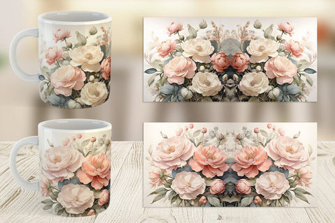Mug Wrap Botanical Floral Sublimation artnoy 