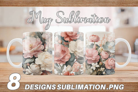 Mug Wrap Botanical Floral Sublimation artnoy 
