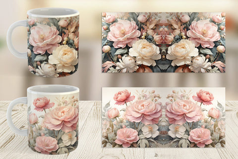 Mug Wrap Botanical Floral Sublimation artnoy 