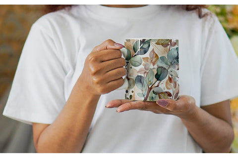 Mug Wrap Botanical Organic Pattern Sublimation artnoy 