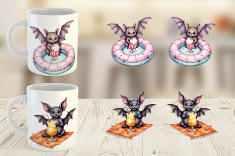 Mug Wrap Breezy Bat Nights Sublimation artnoy 