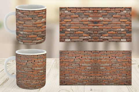 Mug Wrap Brick Wall Sublimation artnoy 