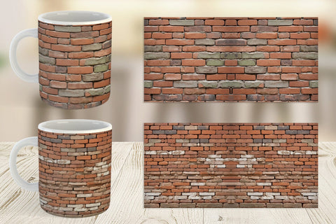 Mug Wrap Brick Wall Sublimation artnoy 