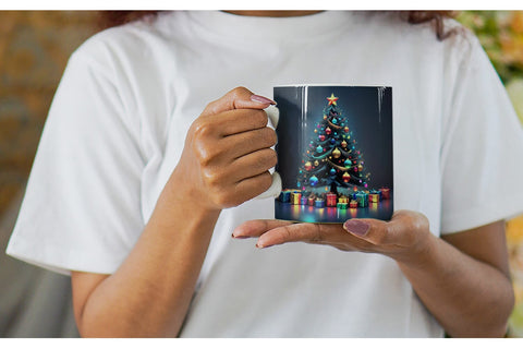 Mug Wrap Bright Christmas Tree Sublimation artnoy 