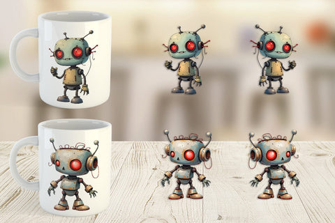 Mug Wrap Broken Bot Sublimation artnoy 