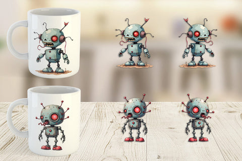 Mug Wrap Broken Bot Sublimation artnoy 