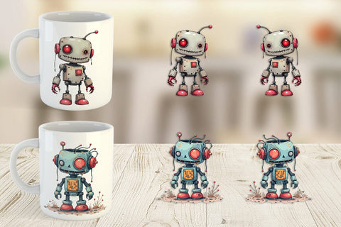 Mug Wrap Broken Bot Sublimation artnoy 