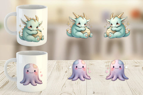 Mug Wrap Broken Plushie Spirits Sublimation artnoy 