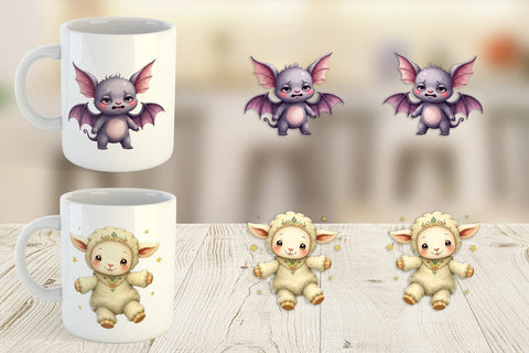 Mug Wrap Broken Plushie Spirits Sublimation artnoy 
