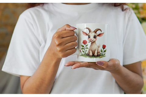 Mug Wrap Bug-Eyed Spring Bloomers Watercolor Sublimation artnoy 