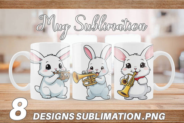 Mug Wrap Bunny New Year Sublimation artnoy 