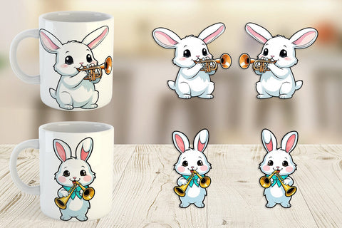 Mug Wrap Bunny New Year Sublimation artnoy 