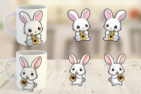 Mug Wrap Bunny New Year Sublimation artnoy 