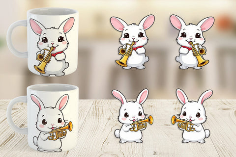 Mug Wrap Bunny New Year Sublimation artnoy 