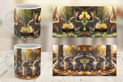Mug Wrap Bunny on Summer Sublimation artnoy 