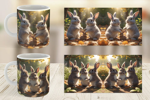 Mug Wrap Bunny on Summer Sublimation artnoy 